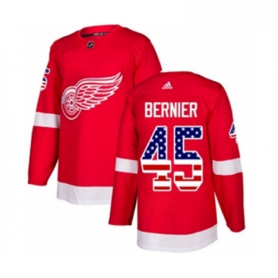 Youth Adidas Detroit Red Wings 45 Jonathan Bernier Authentic Red USA Flag Fashion NHL Jersey Youth Adidas Detroit Red Wings 45 Jonathan Bernier Authentic Red USA Flag Fashion NHL Jersey