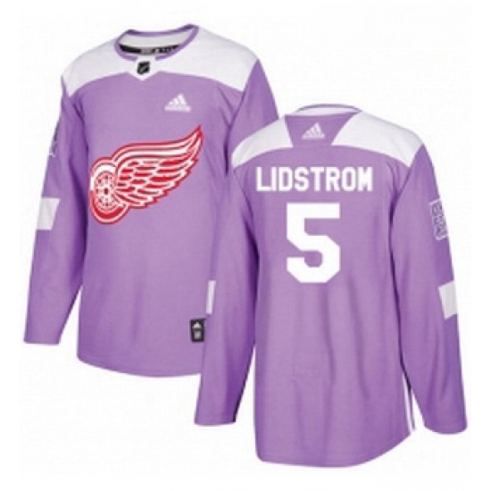 Youth Adidas Detroit Red Wings 5 Nicklas Lidstrom Authentic Purple Fights Cancer Practice NHL Jersey Youth Adidas Detroit Red Wings 5 Nicklas Lidstrom Authentic Purple Fights Cancer Practice NHL Jersey