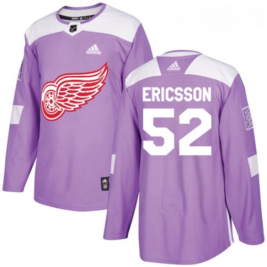 Youth Adidas Detroit Red Wings 52 Jonathan Ericsson Authentic Purple Fights Cancer Practice NHL Jersey Youth Adidas Detroit Red Wings 52 Jonathan Ericsson Authentic Purple Fights Cancer Practice NHL Jersey