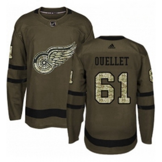 Youth Adidas Detroit Red Wings 61 Xavier Ouellet Premier Green Salute to Service NHL Jersey Youth Adidas Detroit Red Wings 61 Xavier Ouellet Premier Green Salute to Service NHL Jersey