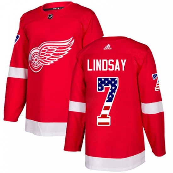 Youth Adidas Detroit Red Wings 7 Ted Lindsay Authentic Red USA Flag Fashion NHL Jersey Youth Adidas Detroit Red Wings 7 Ted Lindsay Authentic Red USA Flag Fashion NHL Jersey