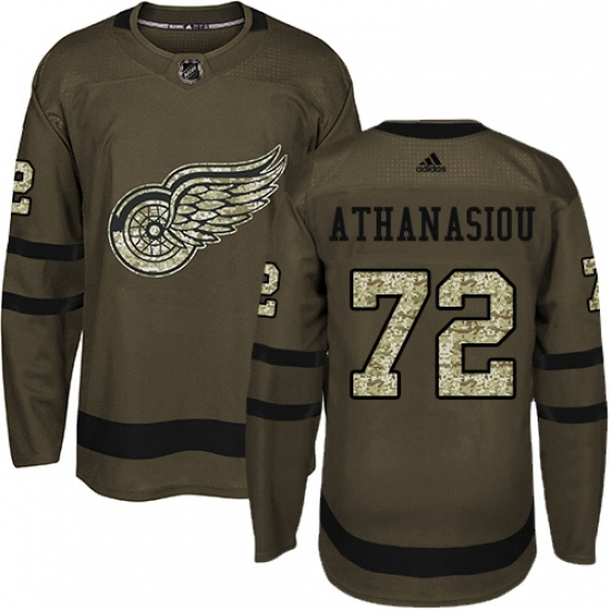 Youth Adidas Detroit Red Wings 72 Andreas Athanasiou Authentic Green Salute to Service NHL Jersey Youth Adidas Detroit Red Wings 72 Andreas Athanasiou Authentic Green Salute to Service NHL Jersey