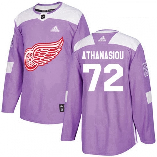 Youth Adidas Detroit Red Wings 72 Andreas Athanasiou Authentic Purple Fights Cancer Practice NHL Jersey Youth Adidas Detroit Red Wings 72 Andreas Athanasiou Authentic Purple Fights Cancer Practice NHL Jersey