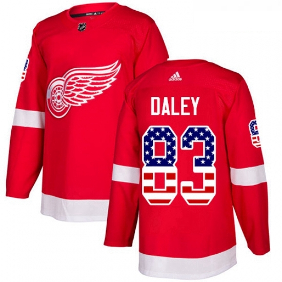 Youth Adidas Detroit Red Wings 83 Trevor Daley Authentic Red USA Flag Fashion NHL Jersey Youth Adidas Detroit Red Wings 83 Trevor Daley Authentic Red USA Flag Fashion NHL Jersey