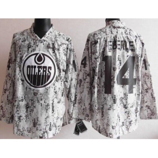 Edmonton Oilers 14# Jordan Eberle White Camo NHL Jerseys Edmonton Oilers 14# Jordan Eberle White Camo NHL Jerseys