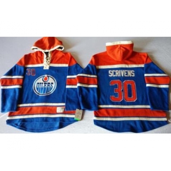 Edmonton Oilers #30 Ben Scrivens Light Blue Sawyer Hooded Sweatshirt Stitched NHL Jersey Edmonton Oilers #30 Ben Scrivens Light Blue Sawyer Hooded Sweatshirt Stitched NHL Jersey