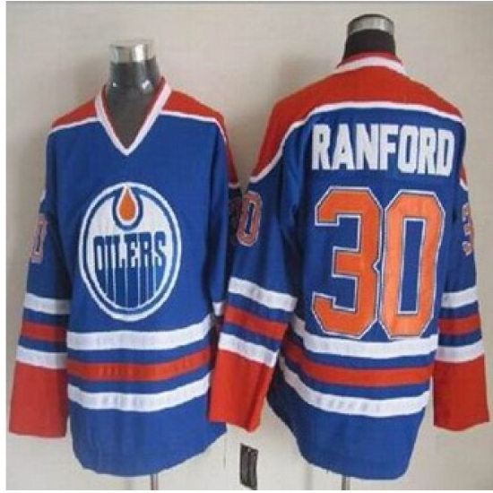 Edmonton Oilers #30 Bill Ranford Light Blue CCM Throwback Stitched NHL Jersey Edmonton Oilers #30 Bill Ranford Light Blue CCM Throwback Stitched NHL Jersey