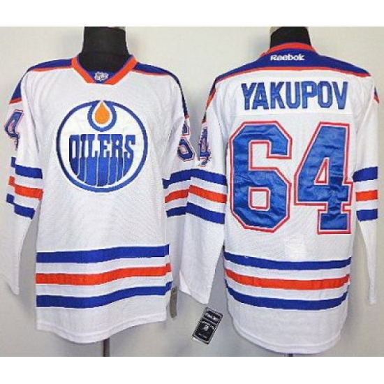 Edmonton Oilers #64 Neil Yakupov White NHL Jerseys Edmonton Oilers #64 Neil Yakupov White NHL Jerseys