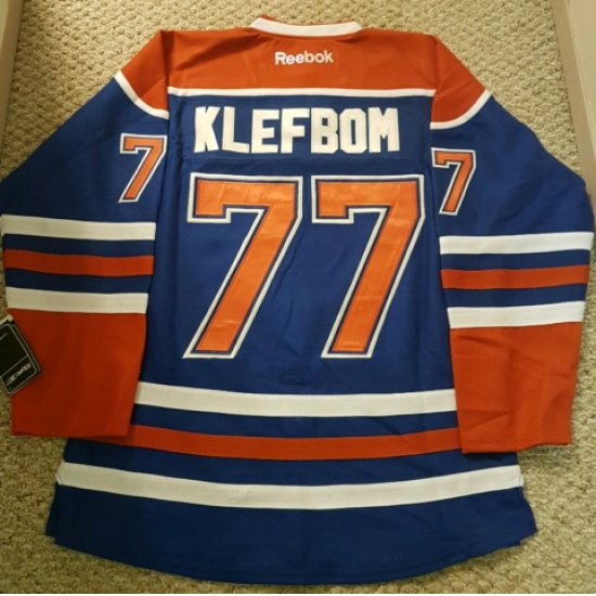 Edmonton Oilers #77 Klefbom NHL Hockey Jersey Edmonton Oilers #77 Klefbom NHL Hockey Jersey