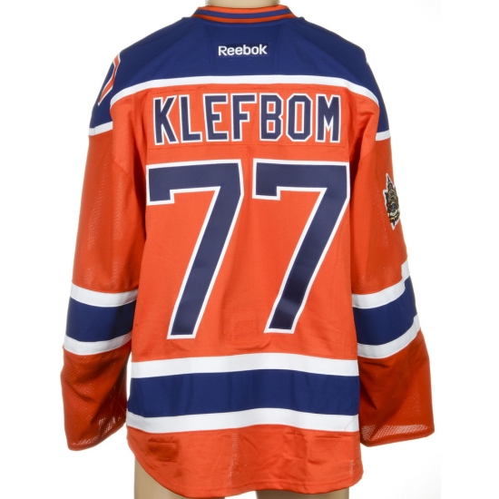 Edmonton Oilers #77 Klefbom Orange NHL Hockey Jersey Edmonton Oilers #77 Klefbom Orange NHL Hockey Jersey