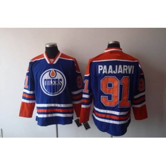 Edmonton Oilers 91 Magnus Paajarvi Blue Hockey Jersey Edmonton Oilers 91 Magnus Paajarvi Blue Hockey Jersey
