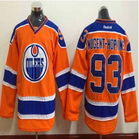 Edmonton Oilers #93 Nugent-Hopkins Orange Stitched NHL Jersey Edmonton Oilers #93 Nugent-Hopkins Orange Stitched NHL Jersey