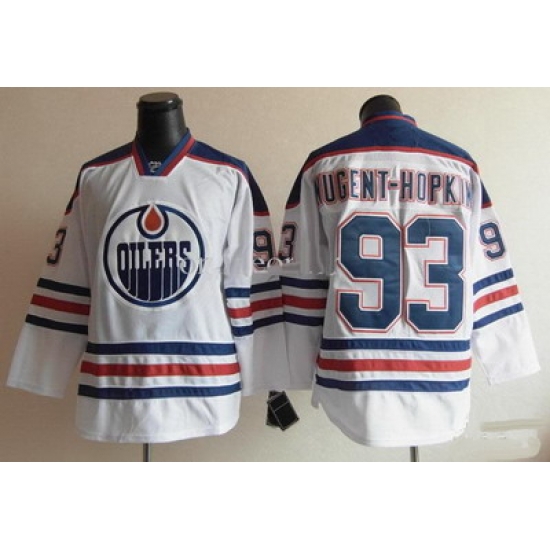 Edmonton Oilers 93# Ryan Nugent-Hopkins White Hockey Jersey Edmonton Oilers 93# Ryan Nugent-Hopkins White Hockey Jersey