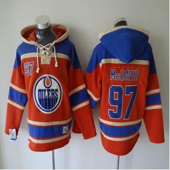 Edmonton Oilers #97 Connor McDavid Orange Sawyer Hooded Sweatshirt Stitched NHL jersey Edmonton Oilers #97 Connor McDavid Orange Sawyer Hooded Sweatshirt Stitched NHL jersey