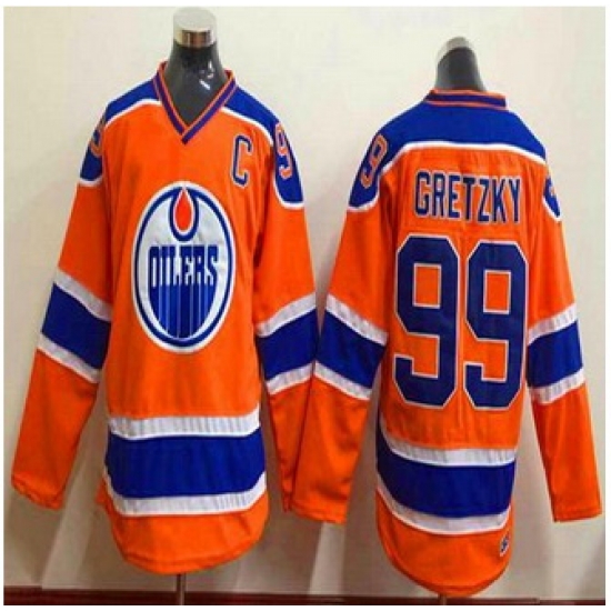 Edmonton Oilers #99 Wayne Gretzky Orange CCM Throwback Stitched NHL Jersey Edmonton Oilers #99 Wayne Gretzky Orange CCM Throwback Stitched NHL Jersey