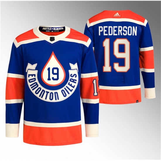 Men Edmonton Oilers 19 Lane Pederson 2023 Royal Heritage Classic Primegreen Stitched Jersey Men Edmonton Oilers 19 Lane Pederson 2023 Royal Heritage Classic Primegreen Stitched Jersey