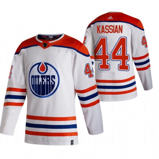 Men Edmonton Oilers 44 Zack Kassian White Adidas 2020 21 Reverse Retro Alternate NHL Jersey Men Edmonton Oilers 44 Zack Kassian White Adidas 2020 21 Reverse Retro Alternate NHL Jersey