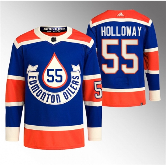 Men Edmonton Oilers 55 Dylan Holloway 2023 Royal Heritage Classic Primegreen Stitched Jersey Men Edmonton Oilers 55 Dylan Holloway 2023 Royal Heritage Classic Primegreen Stitched Jersey