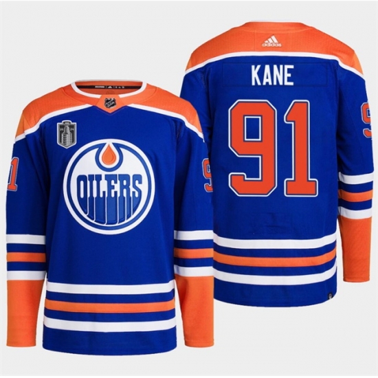 Men Edmonton Oilers 91 Evander Kane Royal 2024 Stanley Cup Final Patch Stitched Jersey Men Edmonton Oilers 91 Evander Kane Royal 2024 Stanley Cup Final Patch Stitched Jersey