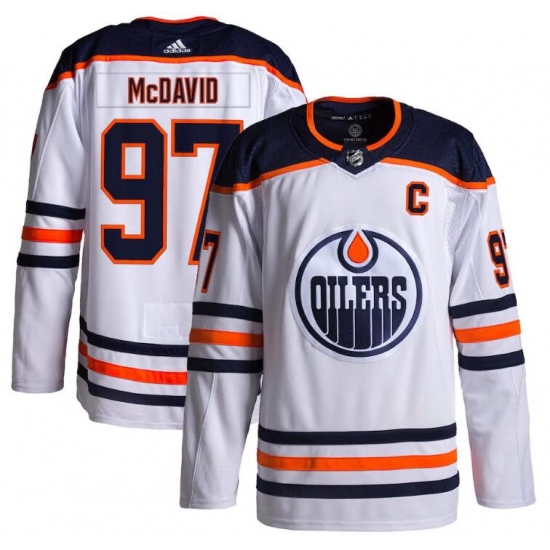 Men Edmonton Oilers Connor McDavid #97 2023 White Home Stitched NHL Jersey Men Edmonton Oilers Connor McDavid #97 2023 White Home Stitched NHL Jersey