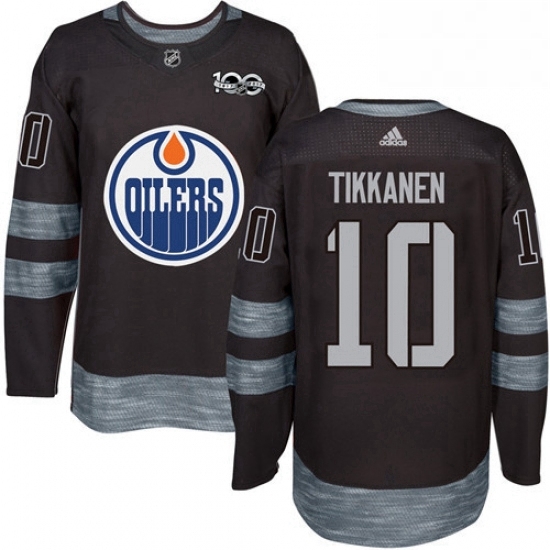 Mens Adidas Edmonton Oilers 10 Esa Tikkanen Authentic Black 1917 2017 100th Anniversary NHL Jersey Mens Adidas Edmonton Oilers 10 Esa Tikkanen Authentic Black 1917 2017 100th Anniversary NHL Jersey