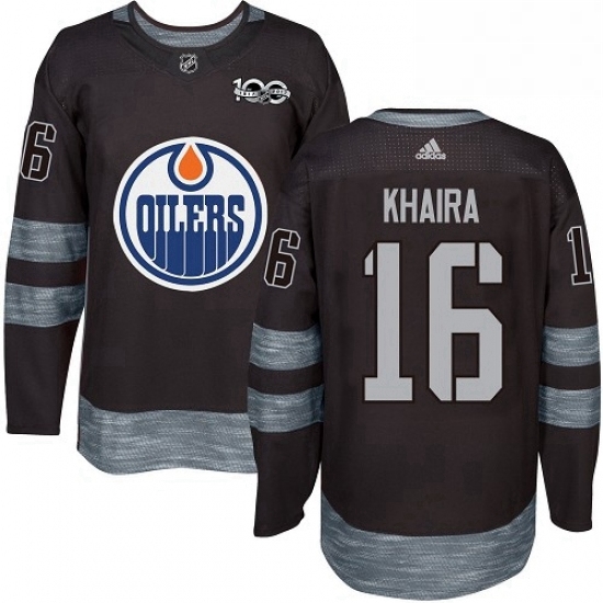 Mens Adidas Edmonton Oilers 16 Jujhar Khaira Authentic Black 1917 2017 100th Anniversary NHL Jersey Mens Adidas Edmonton Oilers 16 Jujhar Khaira Authentic Black 1917 2017 100th Anniversary NHL Jersey