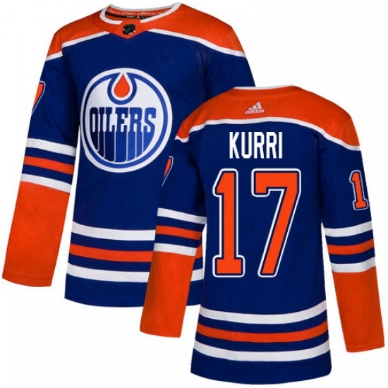 Mens Adidas Edmonton Oilers 17 Jari Kurri Premier Royal Blue Alternate NHL Jersey Mens Adidas Edmonton Oilers 17 Jari Kurri Premier Royal Blue Alternate NHL Jersey