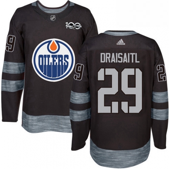 Mens Adidas Edmonton Oilers 29 Leon Draisaitl Authentic Black 1917 2017 100th Anniversary NHL Jersey Mens Adidas Edmonton Oilers 29 Leon Draisaitl Authentic Black 1917 2017 100th Anniversary NHL Jersey