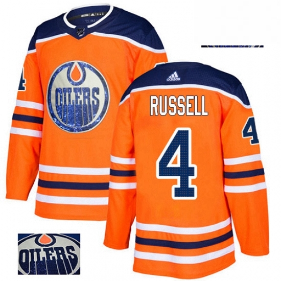 Mens Adidas Edmonton Oilers 4 Kris Russell Authentic Orange Fashion Gold NHL Jersey Mens Adidas Edmonton Oilers 4 Kris Russell Authentic Orange Fashion Gold NHL Jersey