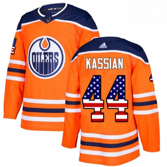 Mens Adidas Edmonton Oilers 44 Zack Kassian Authentic Orange USA Flag Fashion NHL Jersey Mens Adidas Edmonton Oilers 44 Zack Kassian Authentic Orange USA Flag Fashion NHL Jersey