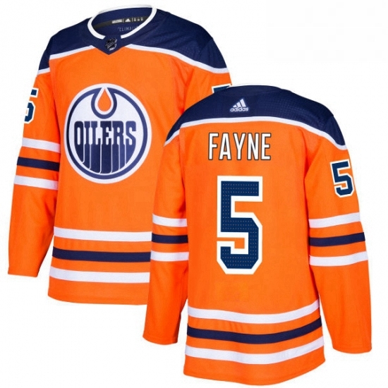 Mens Adidas Edmonton Oilers 5 Mark Fayne Authentic Orange Home NHL Jersey Mens Adidas Edmonton Oilers 5 Mark Fayne Authentic Orange Home NHL Jersey