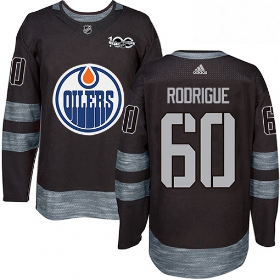 Mens Adidas Edmonton Oilers 60 Olivier Rodrigue Authentic Black 1917 2017 100th Anniversary NHL Jersey Mens Adidas Edmonton Oilers 60 Olivier Rodrigue Authentic Black 1917 2017 100th Anniversary NHL Jersey