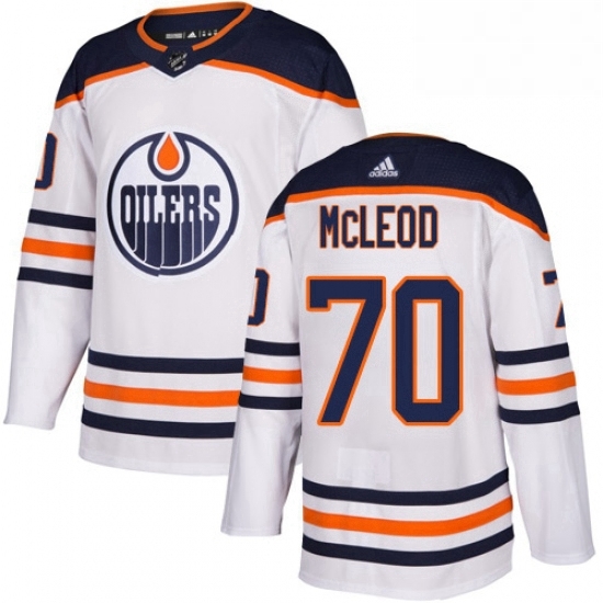 Mens Adidas Edmonton Oilers 70 Ryan McLeod Authentic White Away NHL Jersey Mens Adidas Edmonton Oilers 70 Ryan McLeod Authentic White Away NHL Jersey