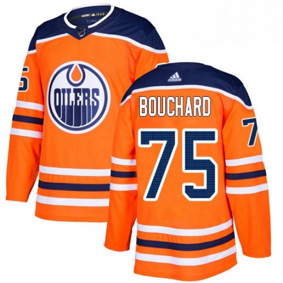 Mens Adidas Edmonton Oilers 75 Evan Bouchard Authentic Orange Home NHL Jersey Mens Adidas Edmonton Oilers 75 Evan Bouchard Authentic Orange Home NHL Jersey