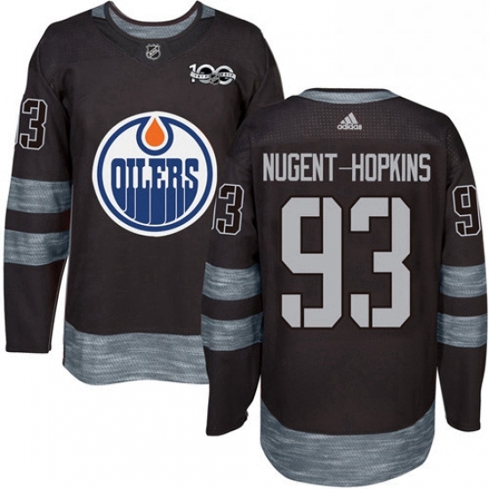 Mens Adidas Edmonton Oilers 93 Ryan Nugent Hopkins Authentic Black 1917 2017 100th Anniversary NHL Jersey Mens Adidas Edmonton Oilers 93 Ryan Nugent Hopkins Authentic Black 1917 2017 100th Anniversary NHL Jersey