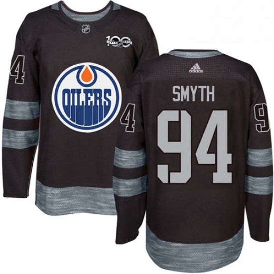 Mens Adidas Edmonton Oilers 94 Ryan Smyth Authentic Black 1917 2017 100th Anniversary NHL Jersey Mens Adidas Edmonton Oilers 94 Ryan Smyth Authentic Black 1917 2017 100th Anniversary NHL Jersey