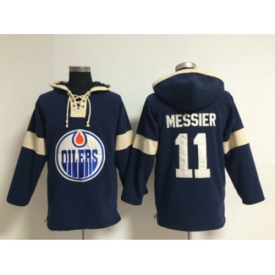 NHL edmonton oilers #11 messier blue jerseys(pullover hooded sweatshirt) NHL edmonton oilers #11 messier blue jerseys(pullover hooded sweatshirt)