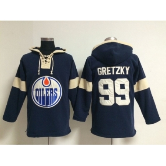 NHL edmonton oilers #99 Wayne Gretzky blue jerseys(pullover hooded sweatshirt) NHL edmonton oilers #99 Wayne Gretzky blue jerseys(pullover hooded sweatshirt)