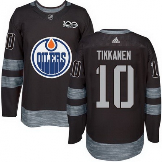 Oilers #10 Esa Tikkanen Black 1917 2017 100th Anniversary Stitched NHL Jersey Oilers #10 Esa Tikkanen Black 1917 2017 100th Anniversary Stitched NHL Jersey