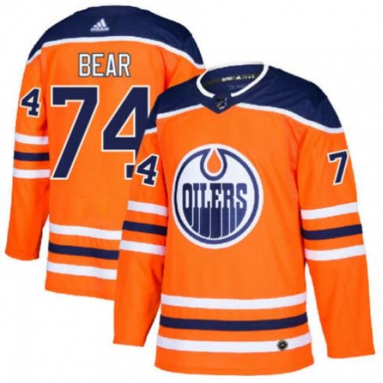 Oilers 74 Ethan Bear Orange Adidas Jersey Oilers 74 Ethan Bear Orange Adidas Jersey