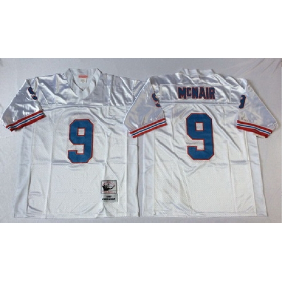 Oilers 9 Steve McNair White Throwback Jersey Oilers 9 Steve McNair White Throwback Jersey