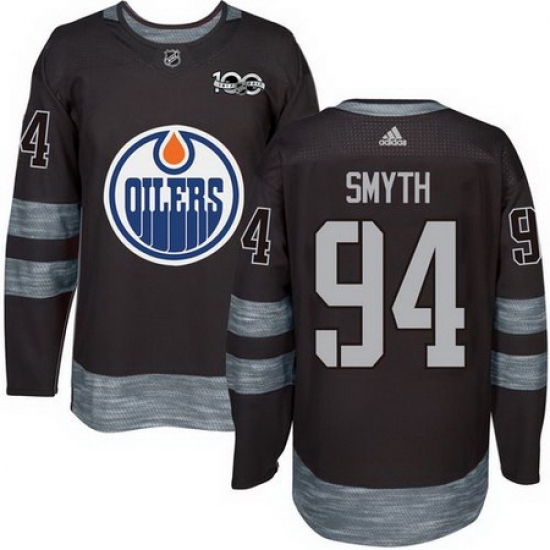 Oilers #94 Ryan Smyth Black 1917 2017 100th Anniversary Stitched NHL Jersey Oilers #94 Ryan Smyth Black 1917 2017 100th Anniversary Stitched NHL Jersey