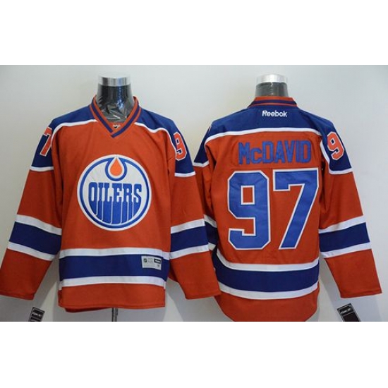 Oilers #97 Connor McDavid Orange Stitched NHL Jersey Oilers #97 Connor McDavid Orange Stitched NHL Jersey