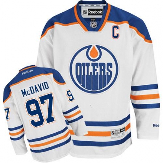 Oilers #97 Connor McDavid White C Patch Stitched NHL Jersey Oilers #97 Connor McDavid White C Patch Stitched NHL Jersey