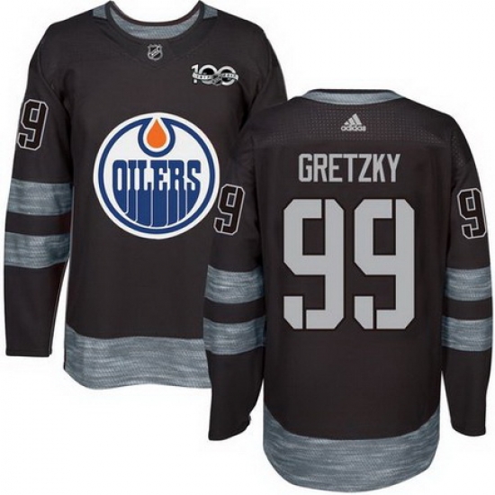 Oilers #99 Wayne Gretzky Black 1917 2017 100th Anniversary Stitched NHL Jersey Oilers #99 Wayne Gretzky Black 1917 2017 100th Anniversary Stitched NHL Jersey