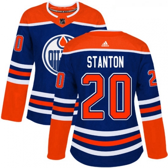 Womens Adidas Edmonton Oilers 20 Ryan Stanton Authentic Royal Blue Alternate NHL Jersey Womens Adidas Edmonton Oilers 20 Ryan Stanton Authentic Royal Blue Alternate NHL Jersey