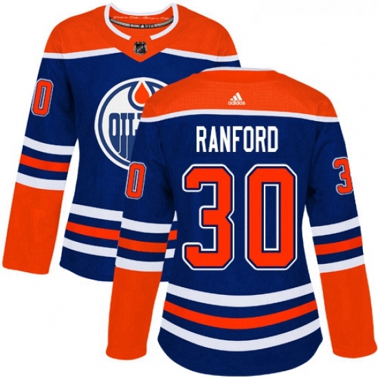 Womens Adidas Edmonton Oilers 30 Bill Ranford Authentic Royal Blue Alternate NHL Jersey Womens Adidas Edmonton Oilers 30 Bill Ranford Authentic Royal Blue Alternate NHL Jersey