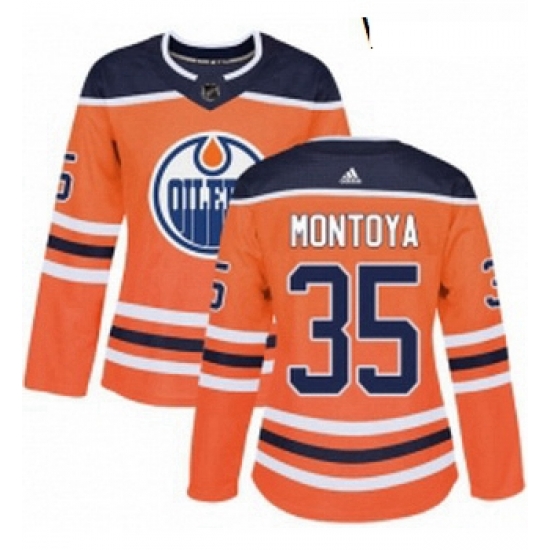 Womens Adidas Edmonton Oilers 35 Al Montoya Authentic Orange Home NHL Jersey Womens Adidas Edmonton Oilers 35 Al Montoya Authentic Orange Home NHL Jersey