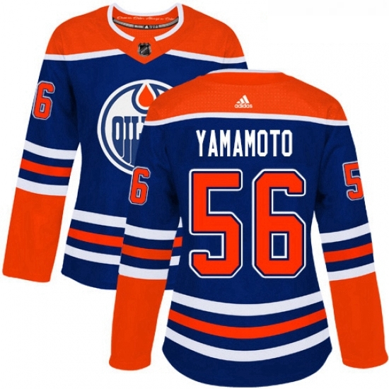 Womens Adidas Edmonton Oilers 56 Kailer Yamamoto Authentic Royal Blue Alternate NHL Jersey Womens Adidas Edmonton Oilers 56 Kailer Yamamoto Authentic Royal Blue Alternate NHL Jersey