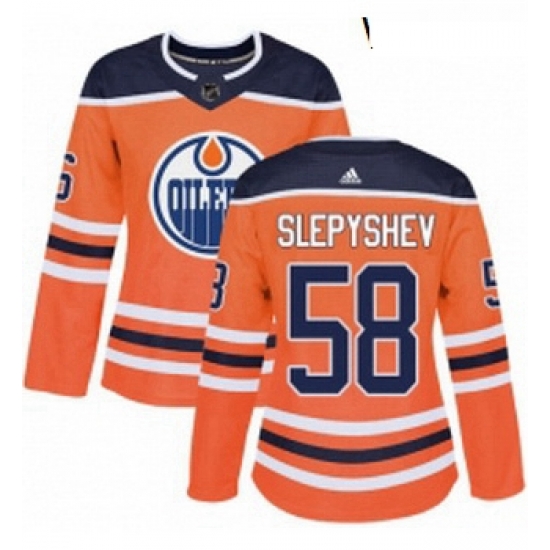 Womens Adidas Edmonton Oilers 58 Anton Slepyshev Authentic Orange Home NHL Jersey Womens Adidas Edmonton Oilers 58 Anton Slepyshev Authentic Orange Home NHL Jersey